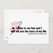 自分の聞足へのタップ引用文 ポストカード (正面/裏面)