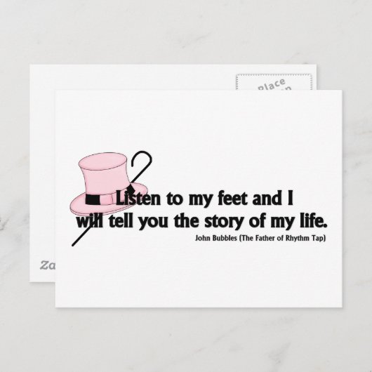 自分の聞足へのタップ引用文 ポストカード (正面/裏面)