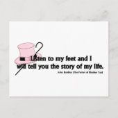 自分の聞足へのタップ引用文 ポストカード (正面)