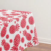 自分の背景色の白いパイナップルを選ぶ テーブルクロス (インサイチュ)