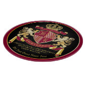 自分の腕のコートを赤い金ゴールドの紋章にする カッティングボード (角)