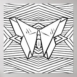 自分の色をぶら下がった白黒の芸術として ポスター