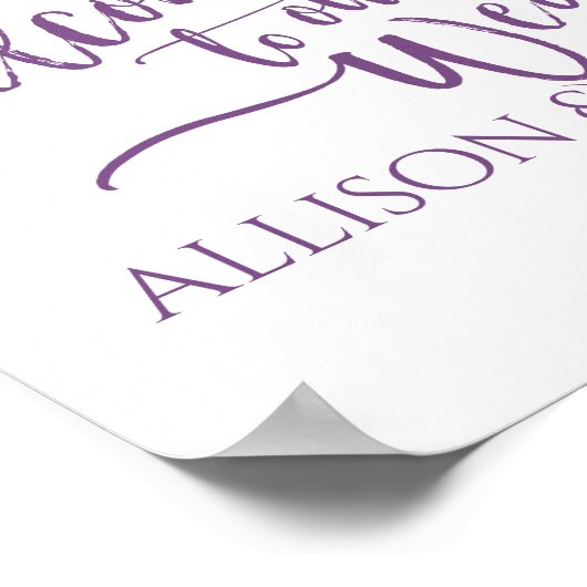 自分の色を選べ！の結婚歓迎サイン ポスター (角)