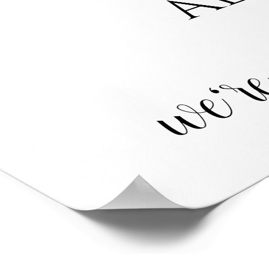 自分の色を選べ!ロマンチック結婚な歓迎サイン ポスター (角)