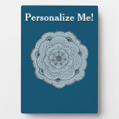 自分の色を選択するレースのようかぎ針編み花 フォトプラーク (正面)