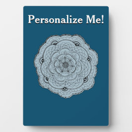 自分の色を選択するレースのようかぎ針編み花 フォトプラーク