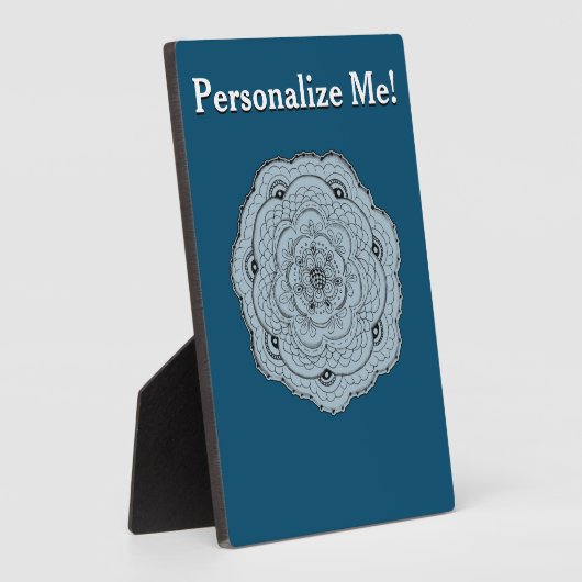 自分の色を選択するレースのようかぎ針編み花 フォトプラーク (側面)