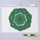 自分の色を選択するレースのようかぎ針編み花 薄葉紙 (クラフト)