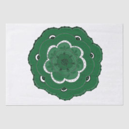 自分の色を選択するレースのようかぎ針編み花 薄葉紙