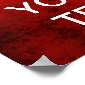 自分の落ち着保きを作り運なさい!(グランジ赤) ポスター (角)