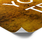 自分の落ち着保きを作り運なさい!(グランジ金ゴールド) ポスター (角)