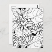 自分の蓮の花に色を付ける ポストカード (正面/裏面)