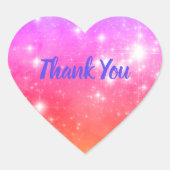 自分の虹の写真を作グラデーション成ありがとう ハートシール (正面)