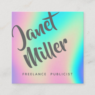 自分の虹の抽象芸術を作スタイリッシュる スクエア名刺