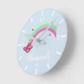 自分の虹をパーソナライズカラフルする ラウンド壁時計 (傾斜)