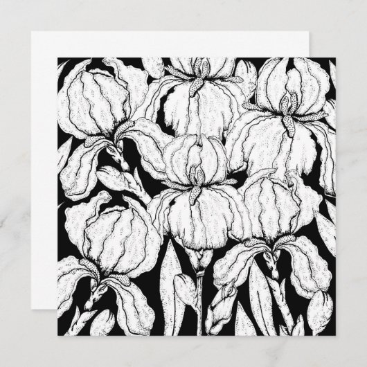 自分の虹彩の花に色を付ける ノートカード (正面/裏面)