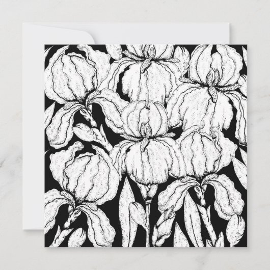 自分の虹彩の花に色を付ける ノートカード (正面)