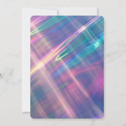 自分の虹色の太陽に照らされた水を結婚作成 招待状 (裏面)