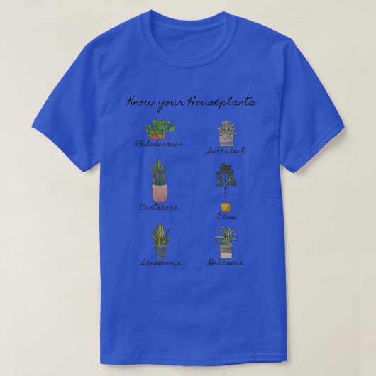 自分の観葉植物を知る Tシャツ (デザイン正面)