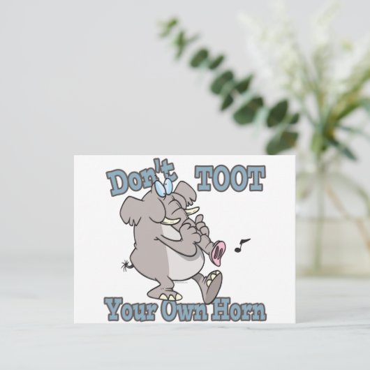 自分の角の象の漫画を盗まない ポストカード (スタンド正面)