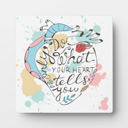 自分の言う通りにするだけハート フォトプラーク (正面)