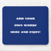 自分の言葉を追加し、自分の言葉をデザインする マウスパッド (正面)