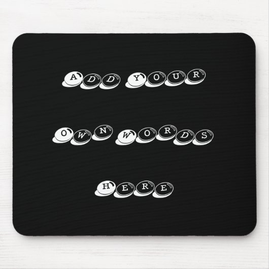 自分の言葉を追加し、自分の言葉をデザインする マウスパッド (正面)