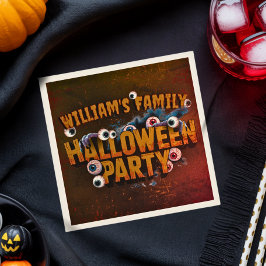 自分の言葉を追加カスタムHalloween Monster Mash スタンダードカクテルナプキン