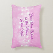 自分の言葉カスタマイズ文字ピンクハート アクセントクッション (正面(垂直))