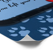 自分の詩に足跡を付けるハートペット記念館 ポスター (角)