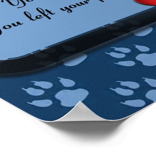 自分の詩に足跡を付けるハートペット記念館 ポスター (角)