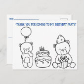 自分の誕生日を感謝してい塗りなさい子供へ ポストカード (正面/裏面)