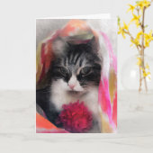 自分の誕生日ウィッシュカードをパンパー カード (黄色い花)