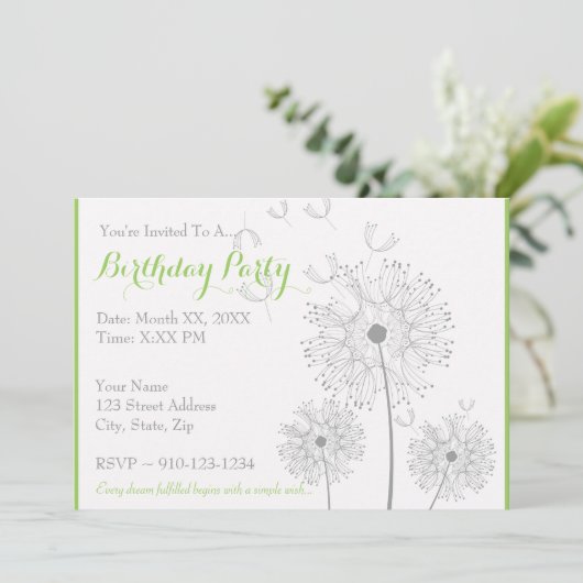 自分の誕生日パーティーの招待を作成する 招待状 (スタンド正面)