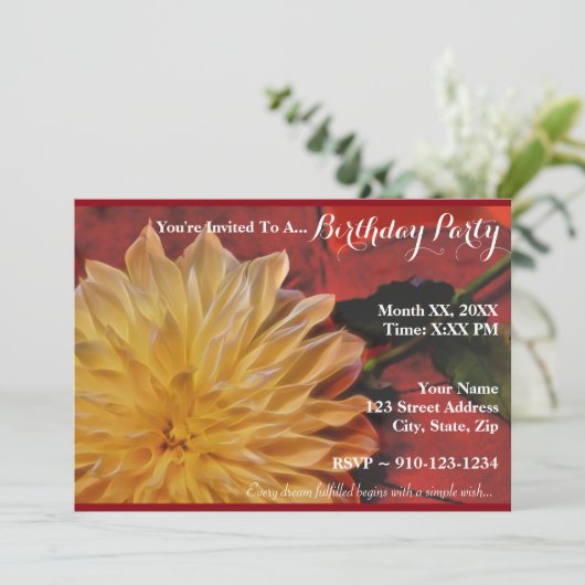 自分の誕生日パーティーの招待を作成する 招待状 (スタンド正面)