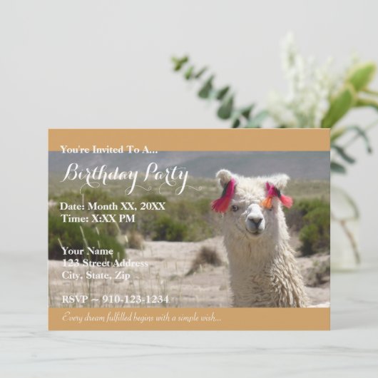 自分の誕生日パーティーの招待を作成する 招待状 (スタンド正面)