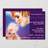 自分の誕生日パーティーの招待を作成する 招待状 (正面/裏面)