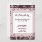 自分の誕生日パーティーの招待を作成 招待状 (正面)