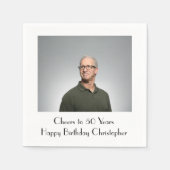 自分の誕生日パーティーをパーソナライズ スタンダードカクテルナプキン (正面)