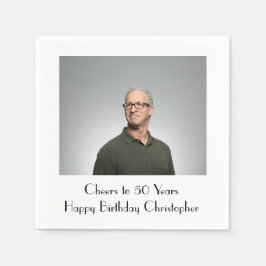 自分の誕生日パーティーをパーソナライズ スタンダードカクテルナプキン