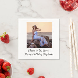 自分の誕生日パーティーをパーソナライズ スタンダードカクテルナプキン