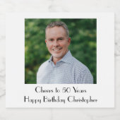 自分の誕生日パーティーをパーソナライズ スパークリングワインラベル (シングルラベル)