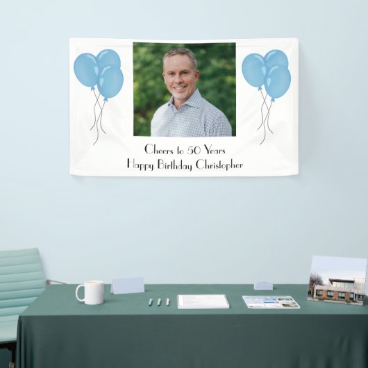 自分の誕生日パーティーをパーソナライズ 横断幕 (トレードショー)