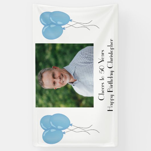 自分の誕生日パーティーをパーソナライズ 横断幕 (縦)