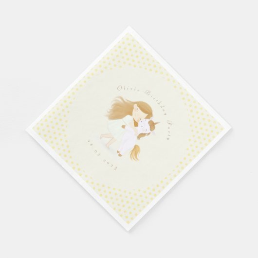 自分の誕生日パーティー、ベビーシャワーを作成する スタンダードランチョンナプキン (角)