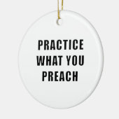 自分の説教を実践する セラミックオーナメント (左)