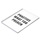 自分の説教を実践する ノートブック (左側)