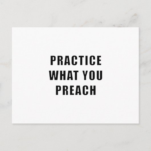 自分の説教を実践する ポストカード (正面)