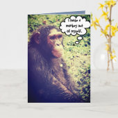 自分の謝罪で猿おもしろいを作ったカスタマイズ カード (黄色い花)