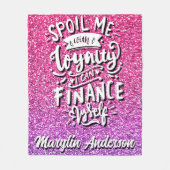 自分の財政をロイヤリティで損カスタムなう フリースブランケット (正面)